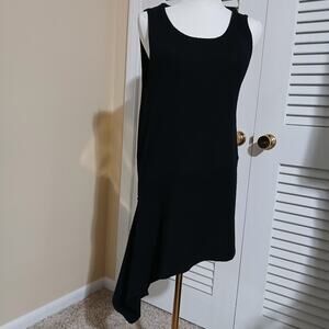 THE LIMITED Medium Black Asymmetrical Knit Sleeveless dress Cotton/Poly dress